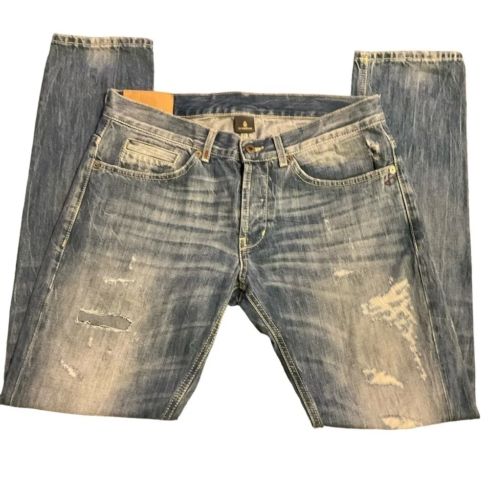 DONDUP Distressed Button Fly George Jeans‎ - Size Waist 35